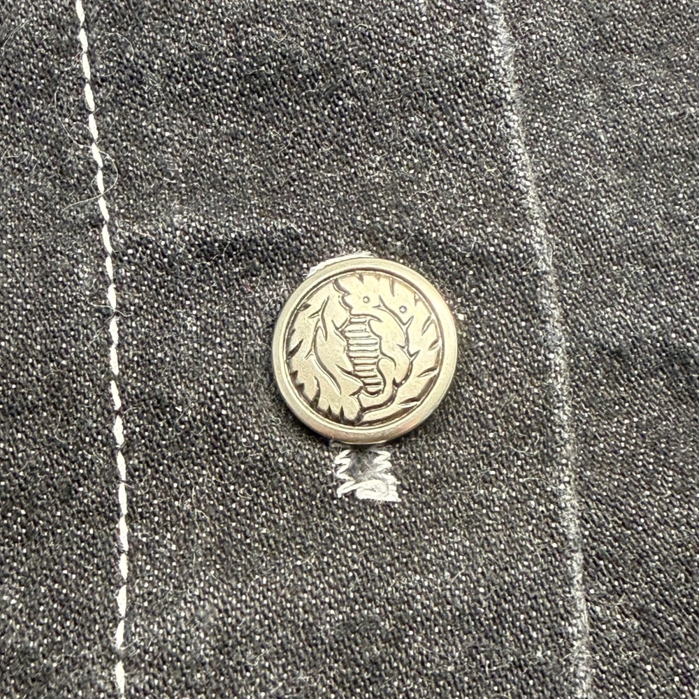 Y2K MGR Button-Front Denim Mini Skirt Black Vintage USA‎ Made A-Line Size 11 - Picture 6 of 10